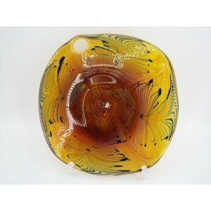 Multicolor Ombre Swirled Art Glass Painters Palette